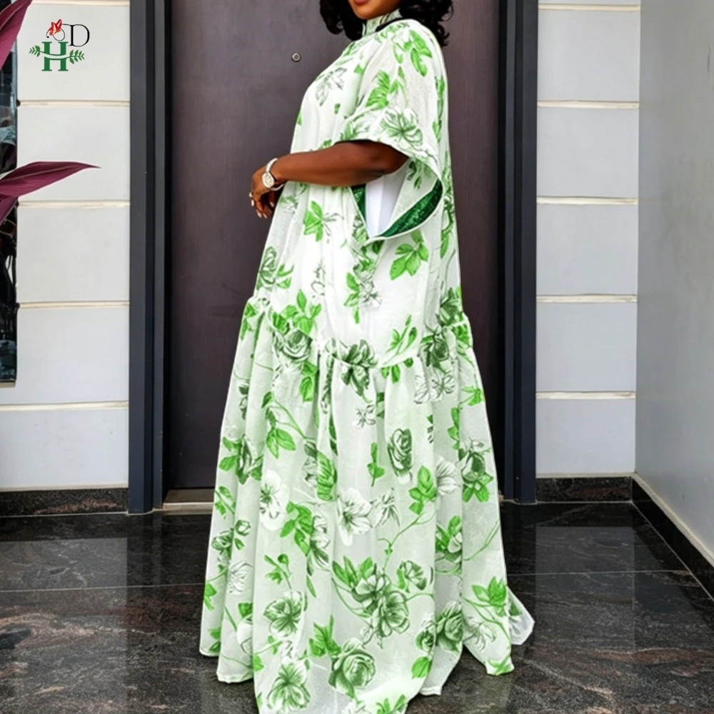 2025 Elegant African White Clothes Women's Printing Wedding Party Church  Robe Bubu Gown Plus Size Muslim BouBou Djellaba Kaftan - AliExpress  200000532