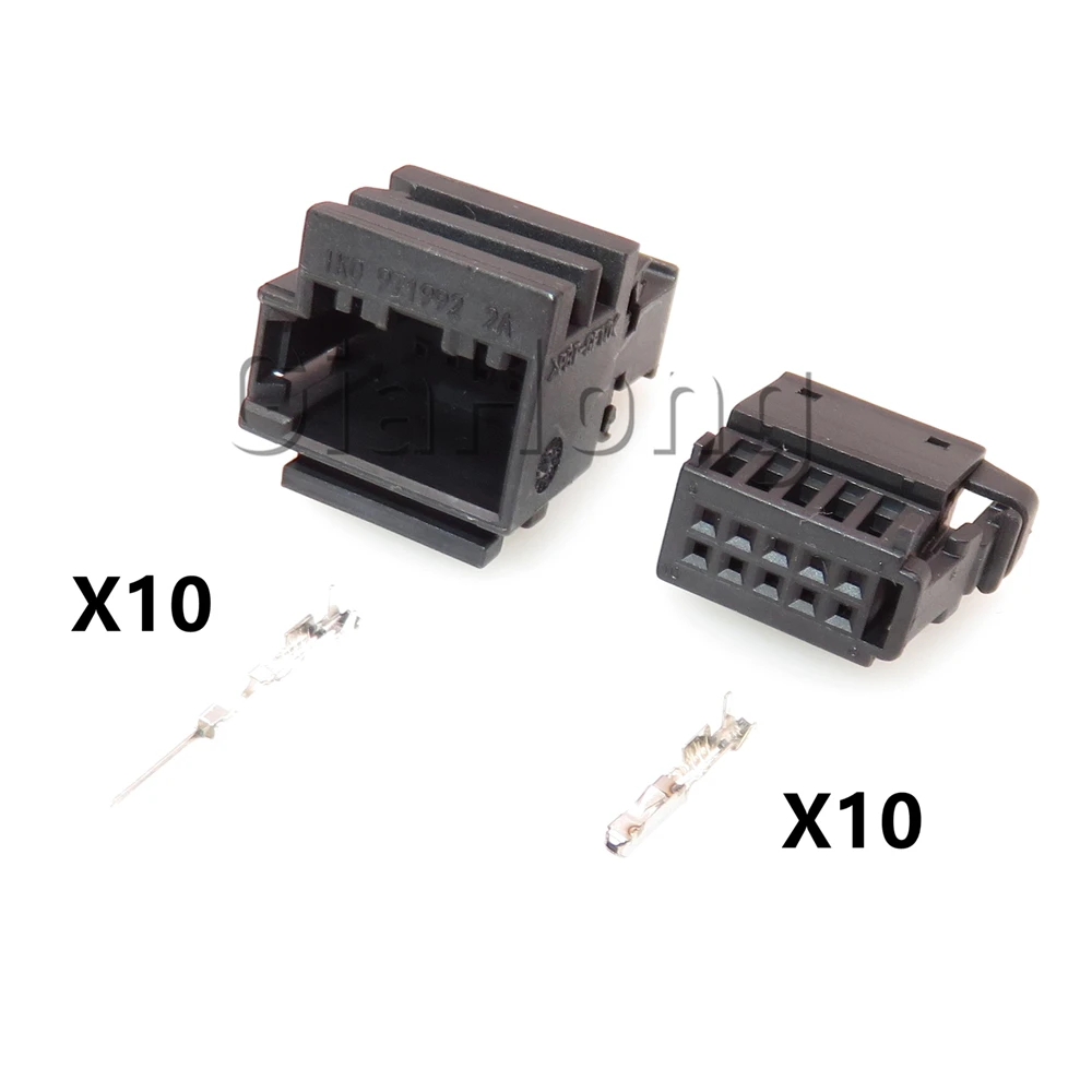 1 Set 10 Ways Parts 1K0971992 AC Assembly Car Lift Switch Plug 6R0972930 Auto Seat Adjustment Wire Socket For VW Audi 1670990-1