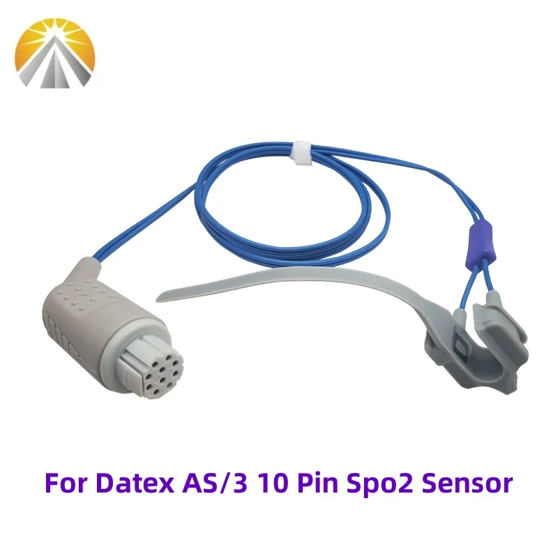 10 دبوس قابلة لإعادة الاستخدام SpO2 الاستشعار الكبار سلسلة الأطفال حديثي الولادة ل Datex AS/3 CS/3 CH/S مراقبة المريض OXY-F4-N/OXY-W4-H/OXY-E4-N