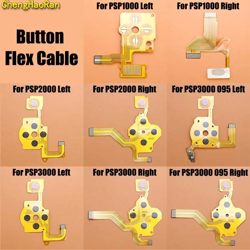 Left Right Button Flex Cable For PSP 1000 2000 3000 095 Controller Conductive Film Cross Power Ribbon Cable Replacement Parts