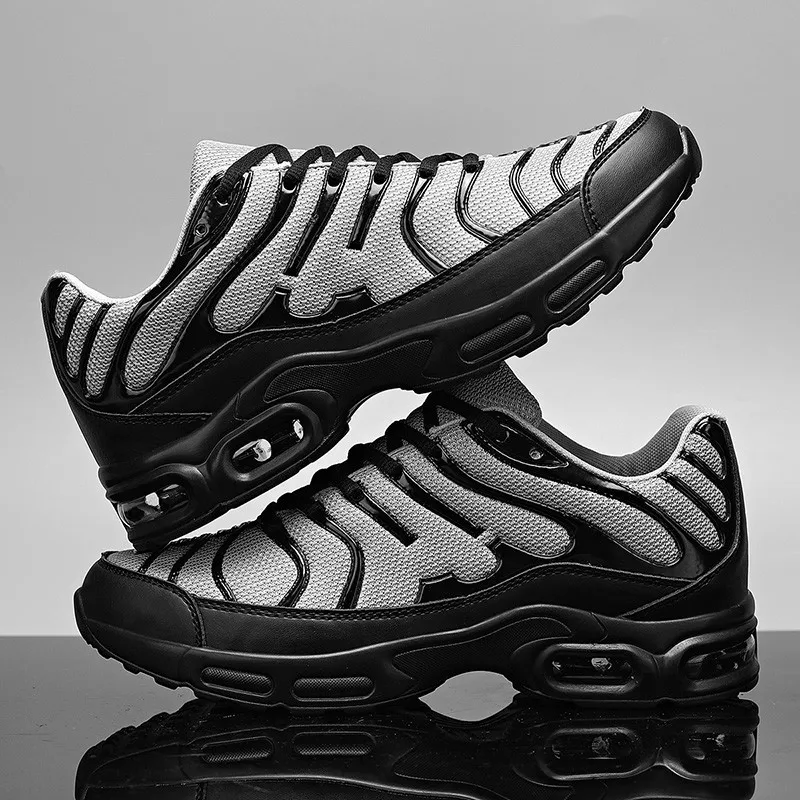 Men's mesh comfortable and breathable running shoes 2024 low-top wear-resistant air cushion outdoor sports shoes