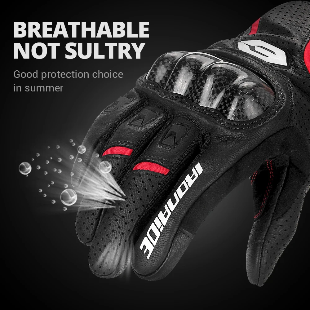 New Men's Retro Motorcycle Gloves Summer Anti Fall Breathable Touch Screen Off-road Motorcycle Gloves Outdoor Riding Gloves