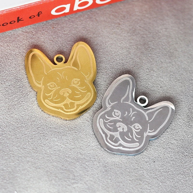 2PCS Cute Animal Charms Stainless Steel Pendant Fox/Bulldog/Frog/Sloth/Guinea Pig/Duck diy Accessories Necklaces Jewelry Making