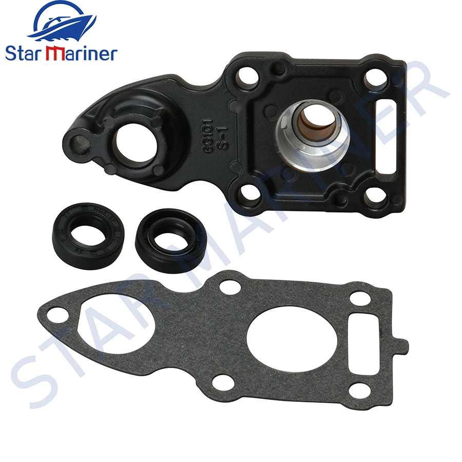 Rolamento de caixa 6g1-45331, junta 6g1-45315, vedação de óleo 93101-11m23, 2 peças para motor de popa yamaha 6hp 8hp 2t 6g1-45331-01-5b ca 6n0