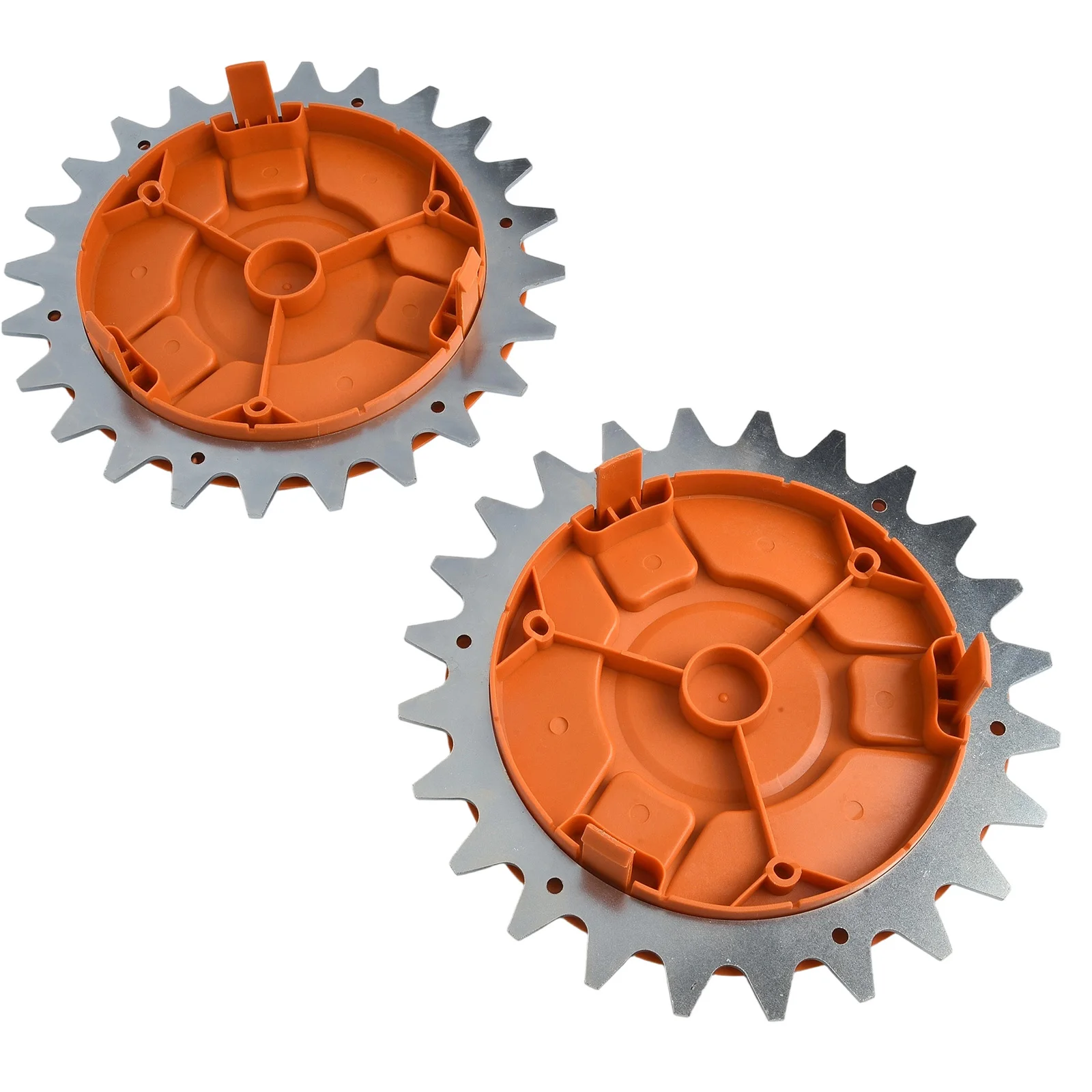 

Anti Slip Studs Wheel Hub Cover Vibrant Orange Design Enhanced Stability Lawn Mowing Robot Cover Orange Yard Maintenance