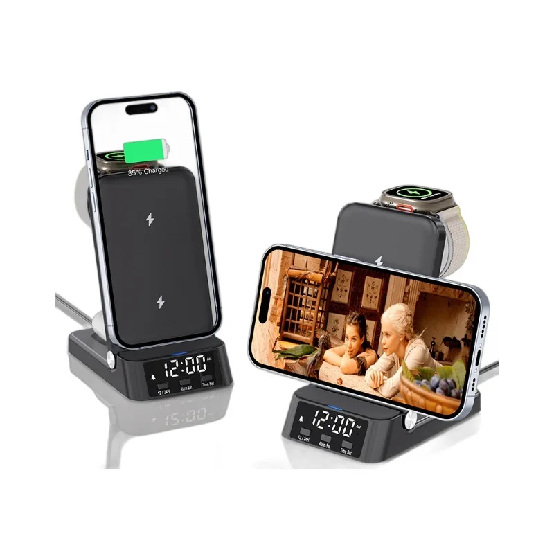 時計付き-3-in-1-デスクトップ-ワイヤレス充電器-–-apple-watch-series-8、電話、タブレット用の多機能ドック-コンパクト充電-st