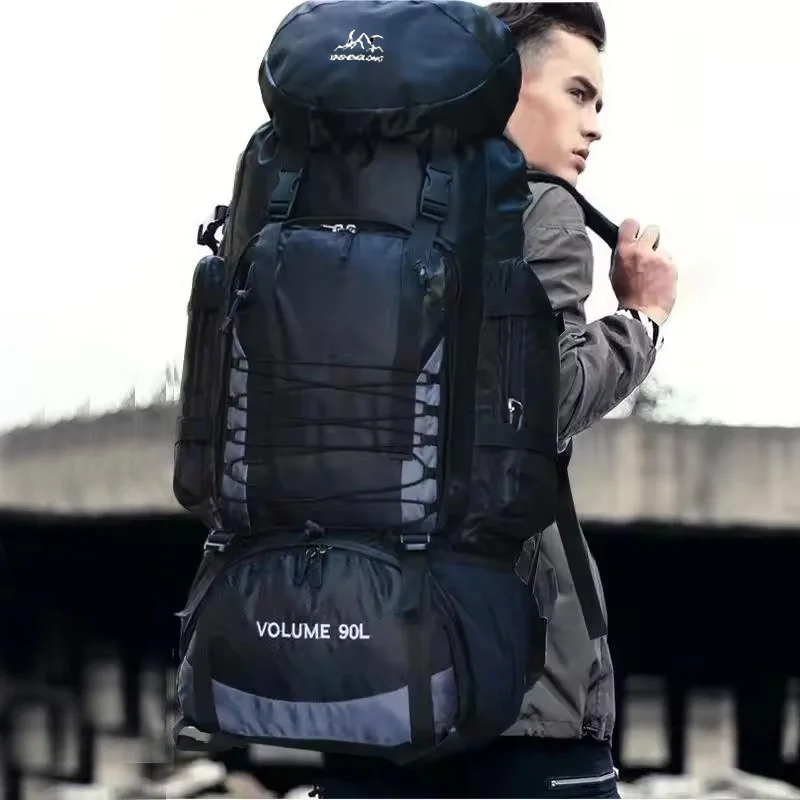 

90L Large Travel Backpack for Men Hiking Climbing Outdoor Sports Rucksack Bag Camping Climbing Mountaineering Luggage Backpack
