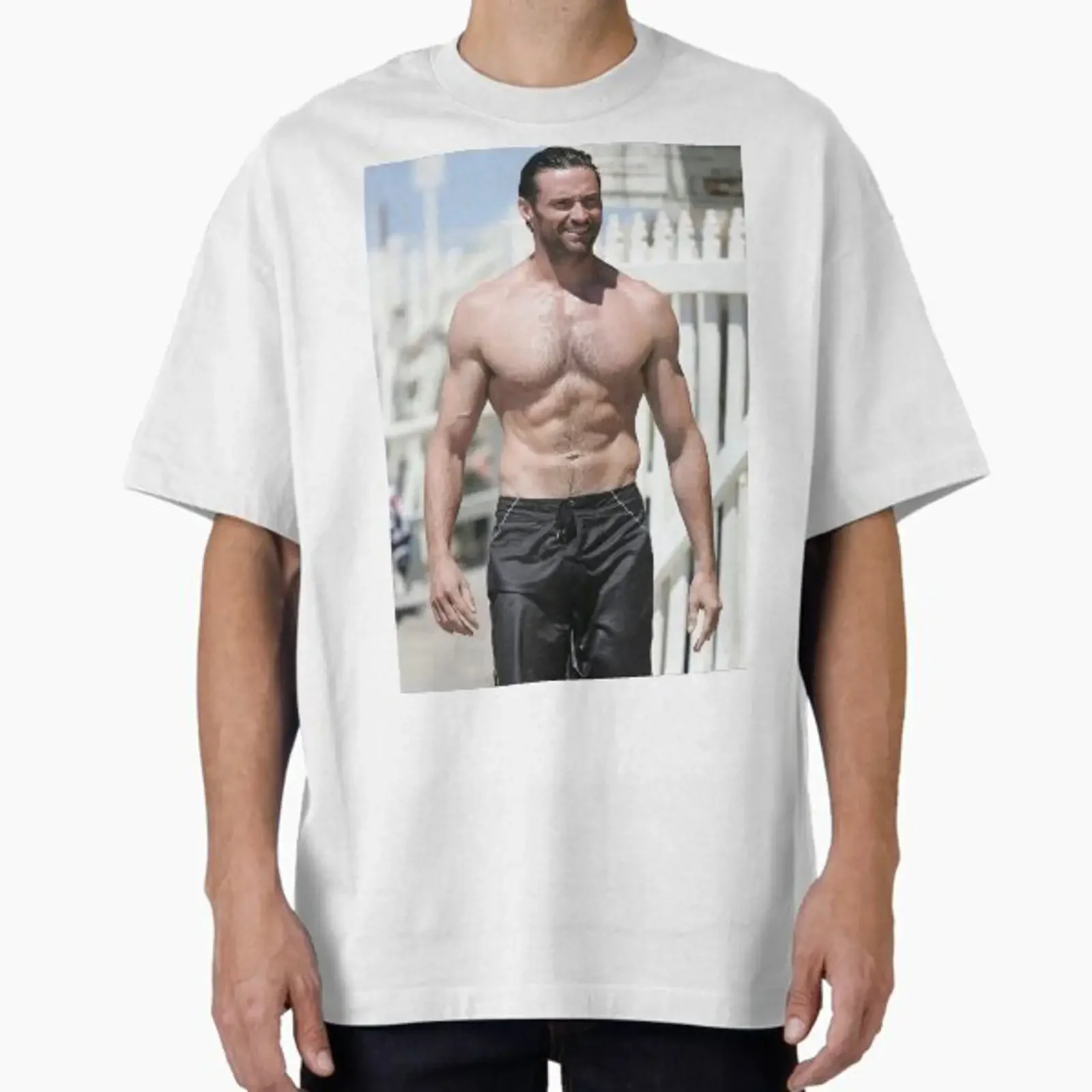 Hugh Jackman Oversized T Shirt vintage Washed fashion Casual Soft Unisex Top For Everyday Wear graphic Comfortable Breathable