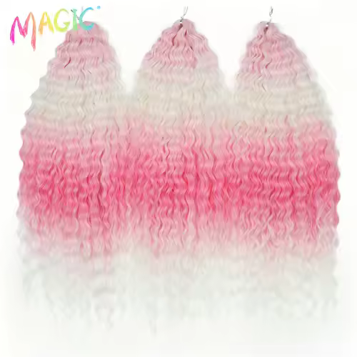 Magic Ariel Curl Hair Water Wave Twist Crochet Hair Synthetic Braid Hair Ombre Blonde 22 Inch Deep Wave Braiding Hair Extension - Image 67