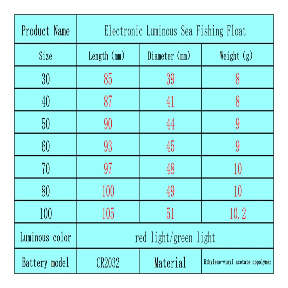 30g-100g EVA podwójna optyczna dioda LED nocna transformacja elektroniczne świecące światło morskie spławik wędkarski Long Shot Drift Rod Bobber