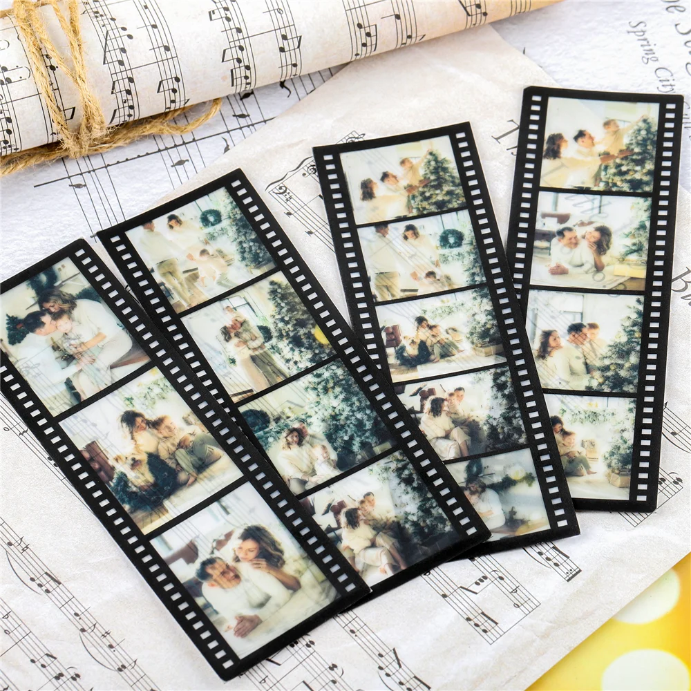 4Pcs Personalized Bookmarks Customized Film Roll Bookmark Memory DIY Custom Photo Album Decoration New Wedding Anniversary Gifts