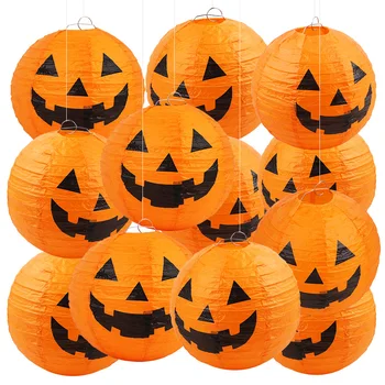 1/6Pcs Halloween Hanging Paper Lantern for Home Indoor Outdoor Garden Decoration…