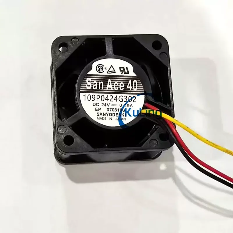 for Sanyo 109P0424G302 DC24V 0.19A 40x40x28mm Double Ball Bearing Cooling Fan Original Japan