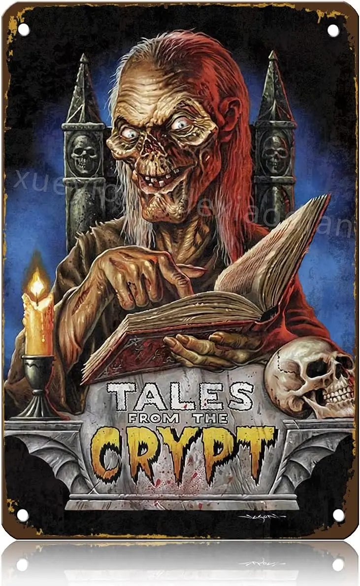 Tales From The Crypt Horror Tv Poster Metal Tin Sign Vintage Wall Decor 12x8 Inches-2