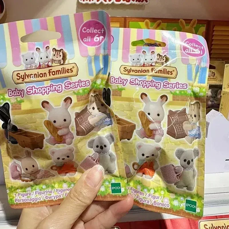 New Sylvanian Family Cute Bags Baby Mini Figure Dress Up Forest Family Cake Box Bag Cute Birthday Festival Gift Decoration To