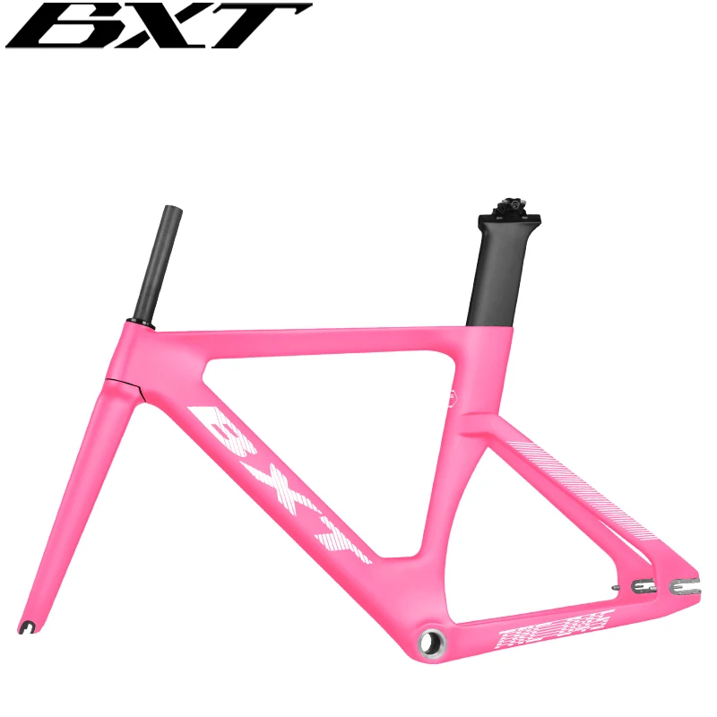 BXT 045 Carbon Track Frame Carbon Fiber Fixed Gear Bike Frame Stiff Frame Fork Road Track 700c Aero Bicycle Frameset Track Frame