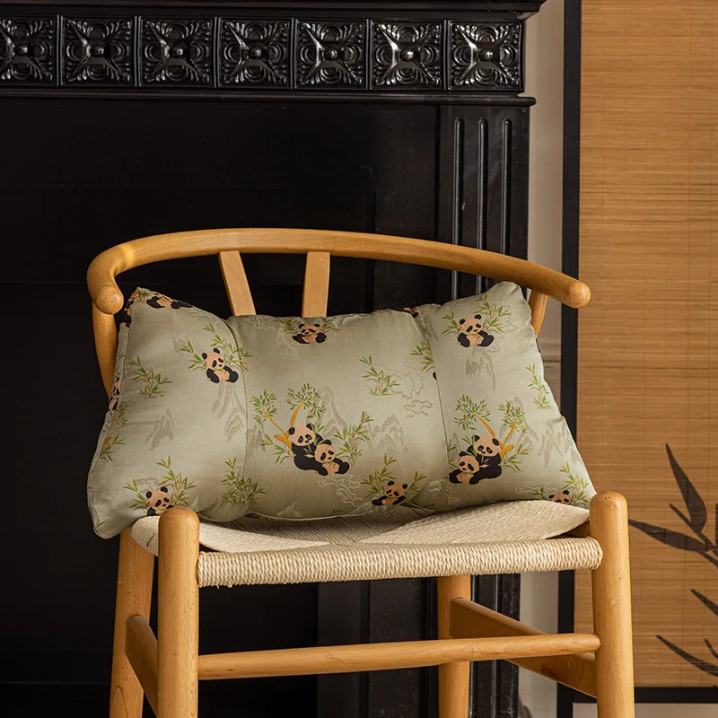 Neo-Chinese Retro Lumbar Support Pillow Case Waist Cushion Cover Long Sitting & Pregnant Backrest Bedhead & Sofa Pillow Cover
