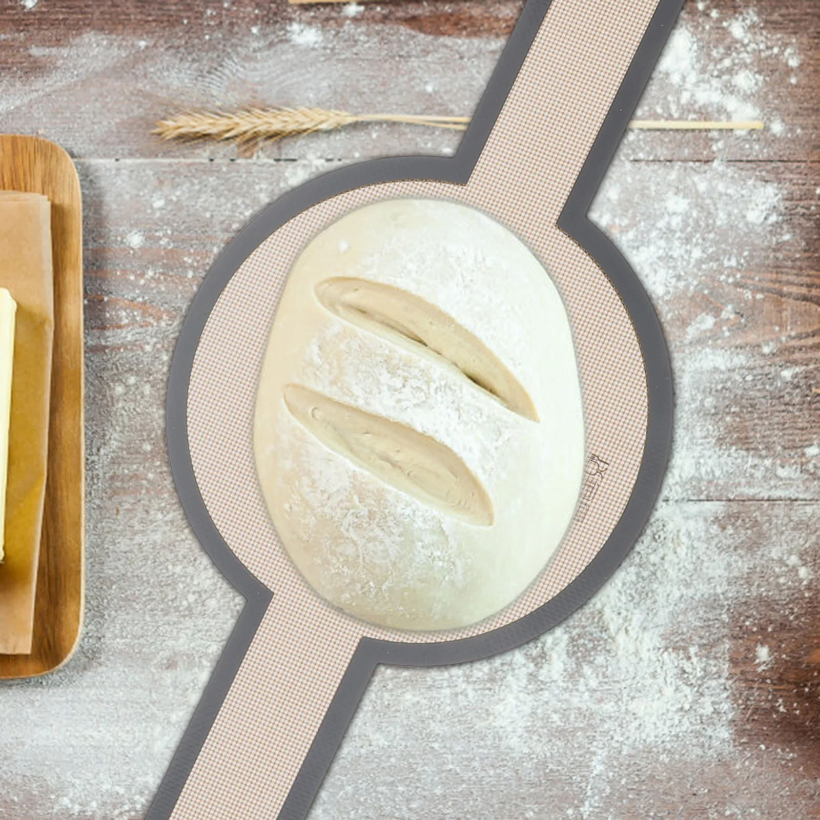 

1Pcs Multi-Function Baking Mat Dough Rolling Mat with Long Handles Non-Slip Pastry Rolling Pad Kitchen Accessory