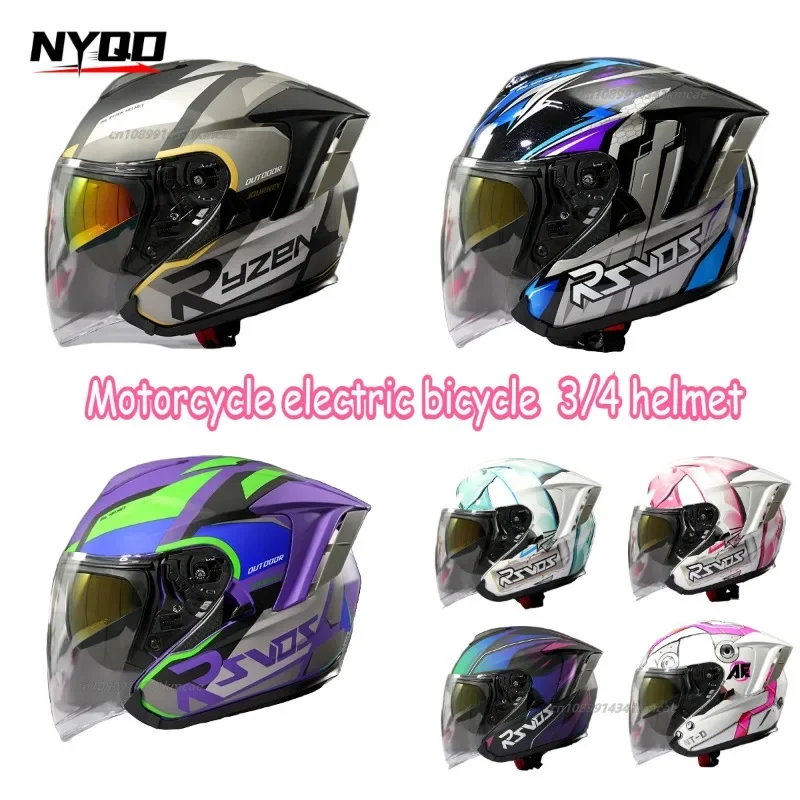 

Motorcycle Helmet for Men's and Women's 3/4 Helmet Motorcycle Half Helmet cascos para moto casco moto 헬멧반모 Шлем
