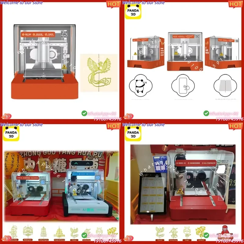 

CECertificate New Popular Innovative Automatic 3D Printer Maltose Sugar Painting Machine with AI Technology