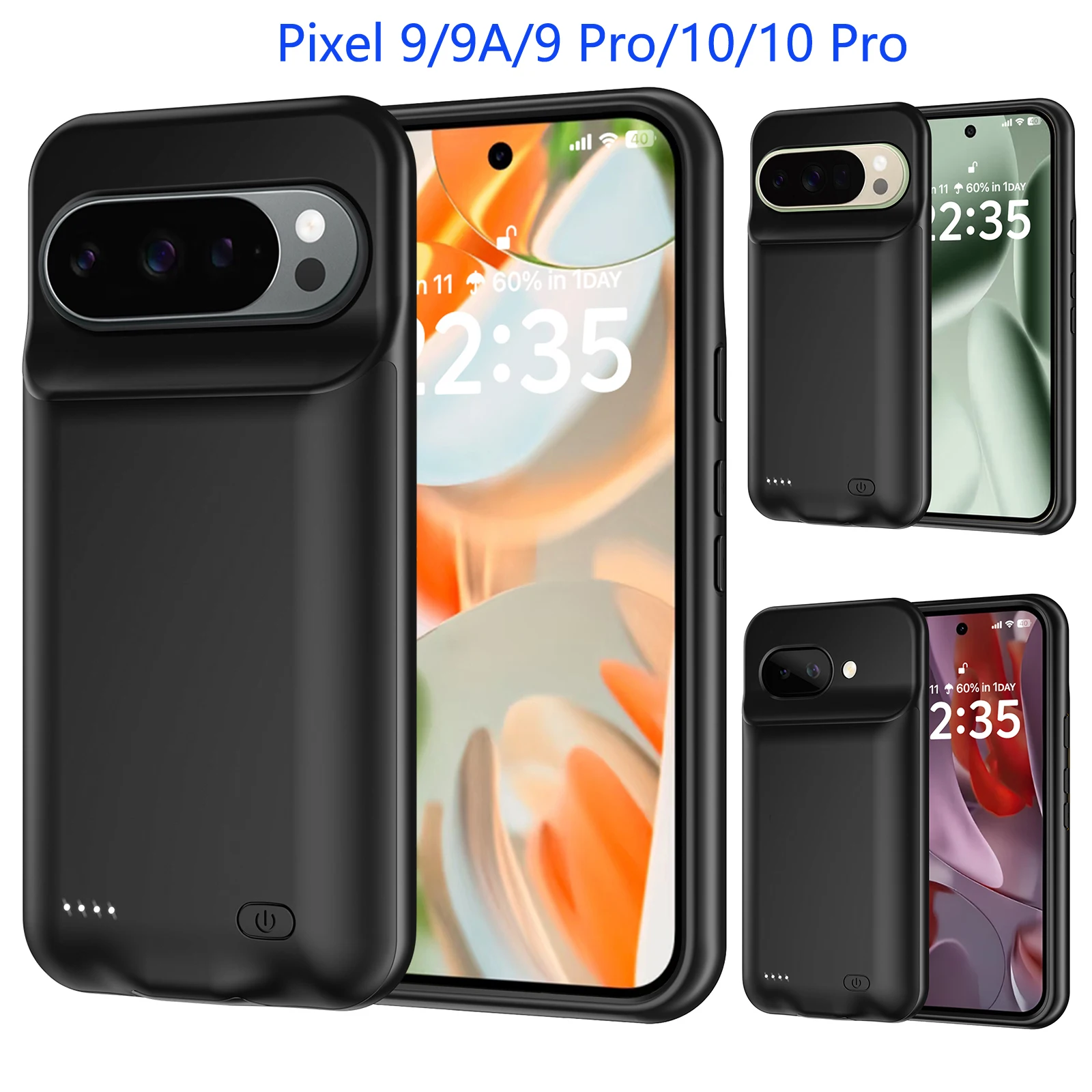 Smart Battery Charger Case for Google Pixel 9 10 Pro XL 9A power bank External Battery Charging Cover batterie externe funda