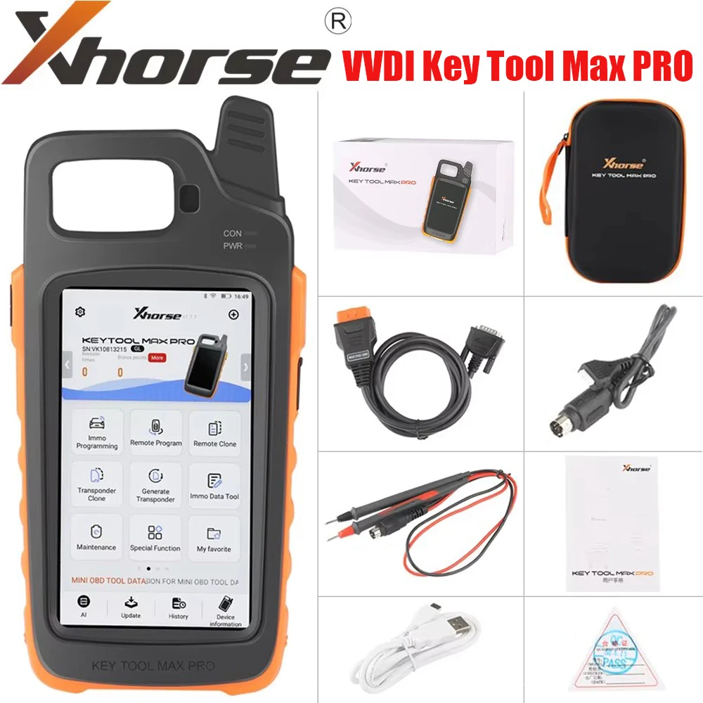 Xhorse VVDI Key Tool Max PRO Contains Key Tool Max and Mini OBD Tool Functions Adds CAN FD, Voltage and Leakage Current