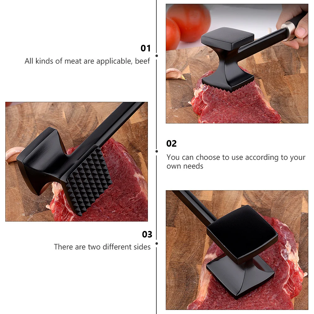 

Meat Tenderizer Tool Dual Sided Kitchen Mallet Easy to Store and Hang Loosens Meat Fibers for Softer Tastier Results