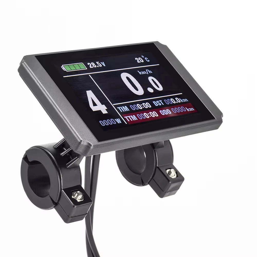 LCD8H 5-Pin Electric Bicycle Display For E-bikes Colorful 24V/36V/48V/60V/72V Conversion Kit With USB For DC Current