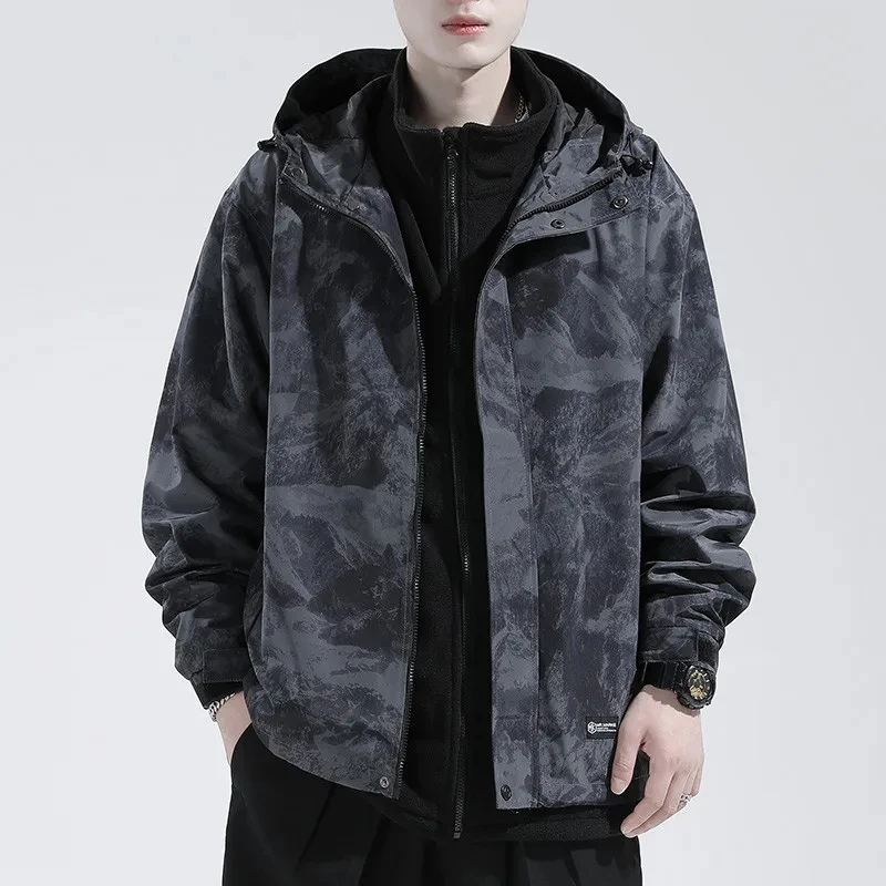 

Men's Clothing Windbreak Jacket Waterproof Warm Spring Autumn Camouflage Jackets For Men Outerwear Hooded Male Coat Streetwear