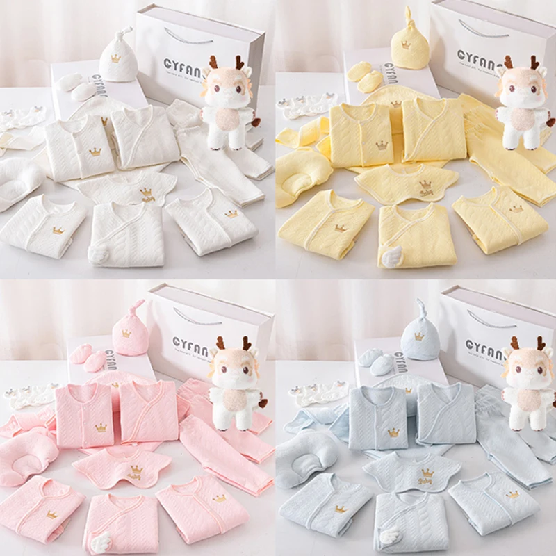 15/17/18/20 Pieces/0-3Months Newborn Baby Clothing 100% Cotton Kids Clothes Suit Unisex Infant Boys Girls Clothing Set