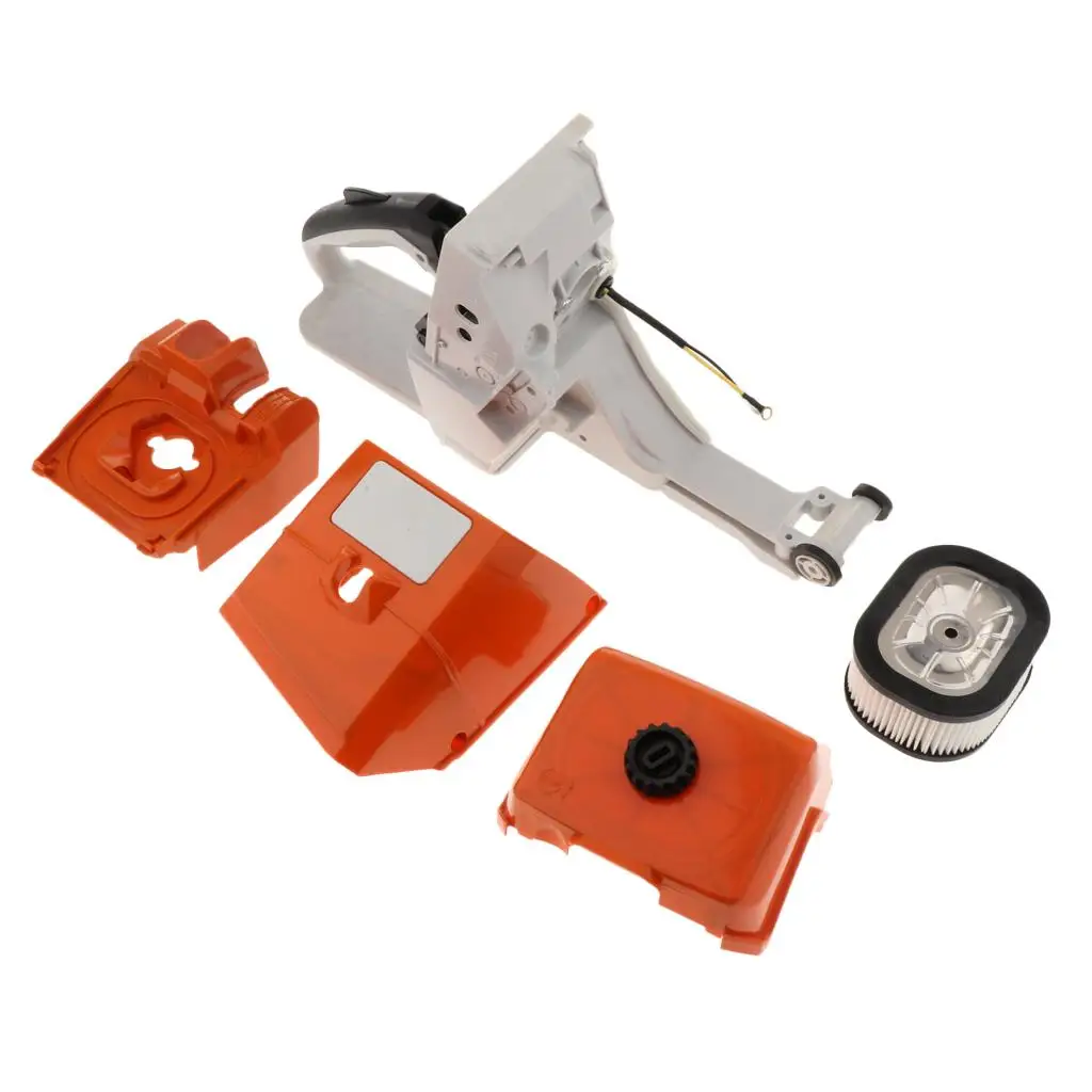 

Chainsaw Gas Fuel Tank Rear Handle Orange White Plastic Parts for Lawn Mower Outdoor Equipment for 044 MS440