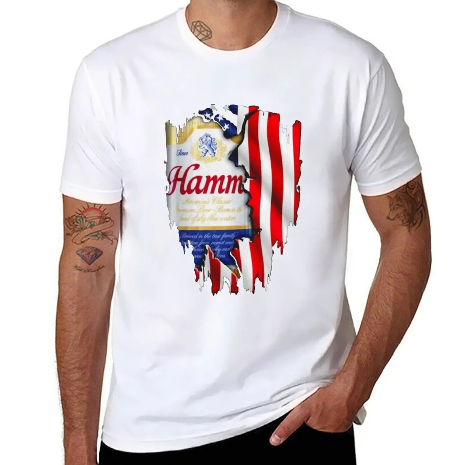 

New Hamms American T-Shirt vintage t shirt animal print shirt for boys t shirts for men pack