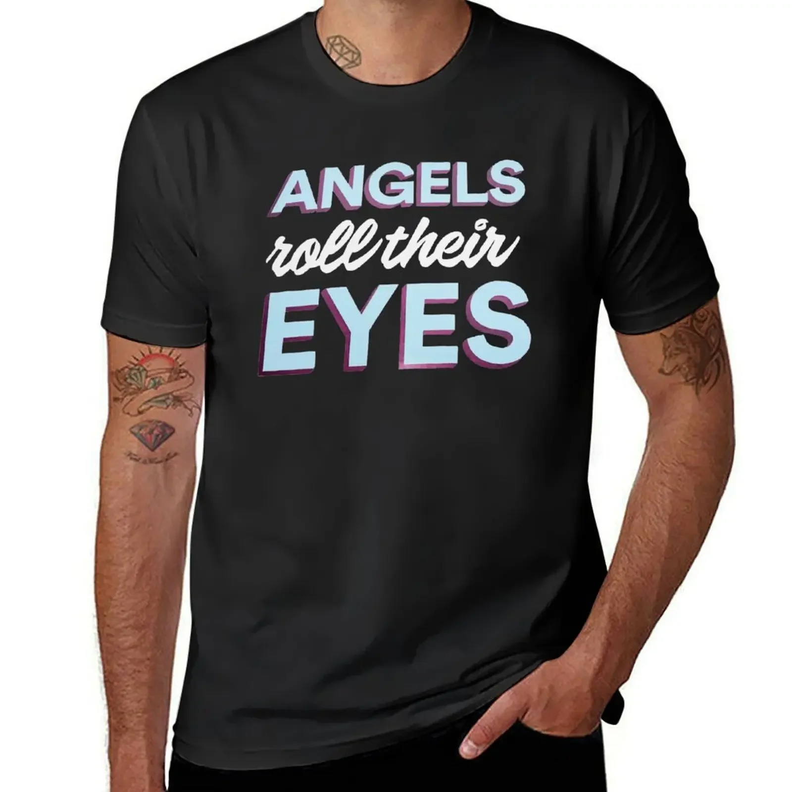 Angels Roll Their Eyes Design T-Shirt custom t shirt hippie clothes sublime mens shirts graphic tee