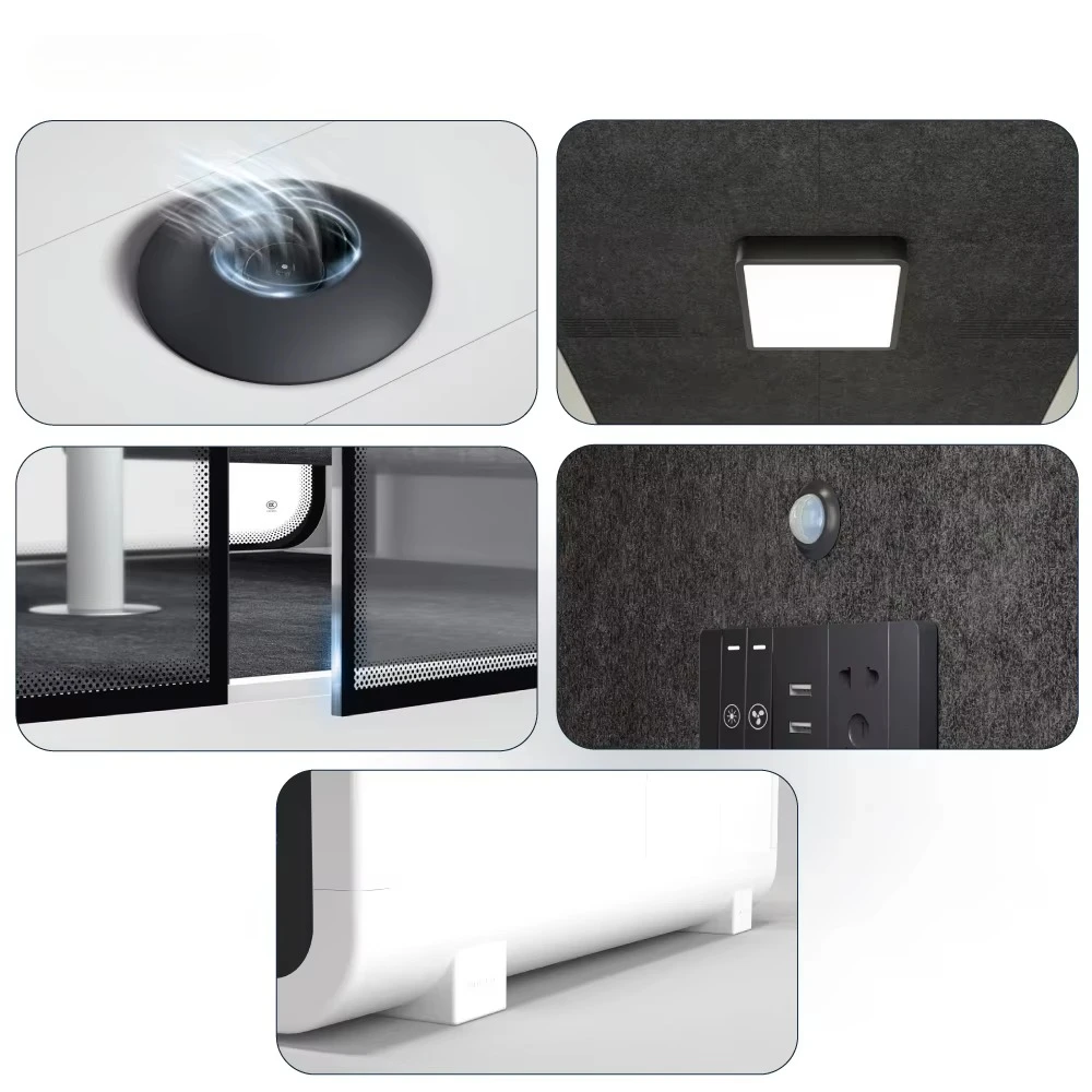 Hot Sale Movable Soundproof Office Phone Booth Acoustic Office Recording Cabin for Open Office Spaces
