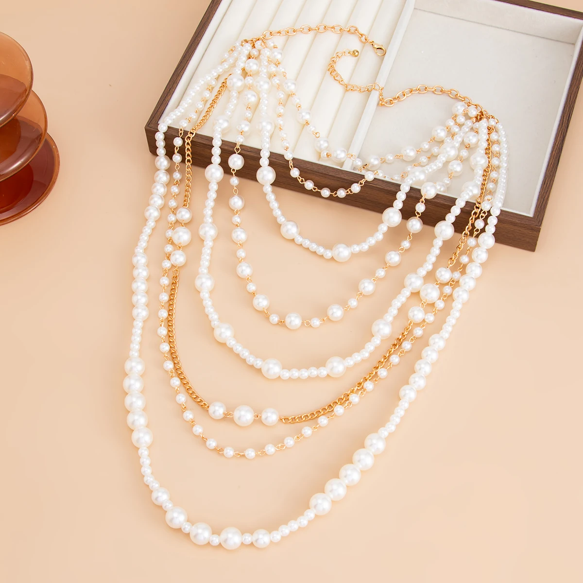 Ingemark أنيقة بوهو تقليد اللؤلؤ المختنقون القلائد للنساء الفاخرة المبالغة سلسلة متعددة الطبقات 2026 مجوهرات السنة الجديدة #6