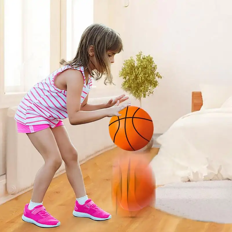 Quiet Basketball Indoor Basketball No Noise Professional Size 3/5 Impact-Resistant Airless Quick Bounce Foam Indoor Basketball