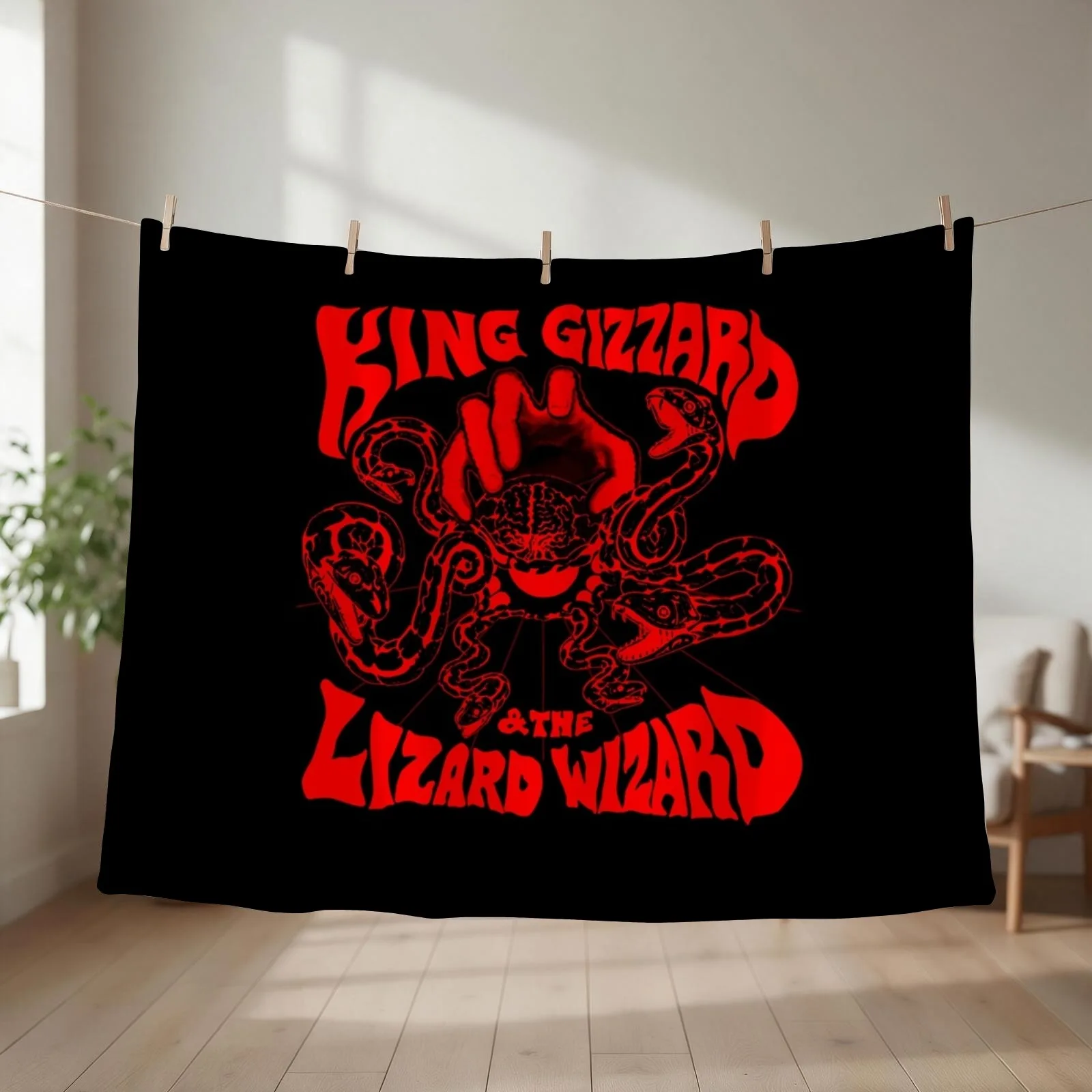 Gizzverse Red (more color variant in my profile) Classic . Throw Blanket couch cozy soft plush fuzzy picnic outdoor blanket