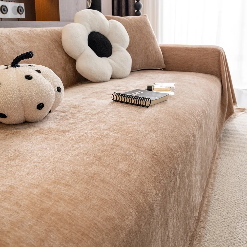 Vintage Chenille Sofa Cover Towel Universal Four Season Cushion Anti Cat Scratch Sofa Blanket Home Textile