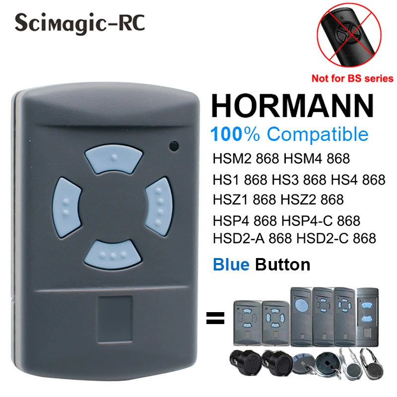 Clone Hormann Garage Door Remote HSM2 HSM4 868.35MHz Duplicator Gate Control Opener HS1,HS2,HS4 ,HSE2,HSE4,HSZ1,HSZ2,HSP4,HSP4-c