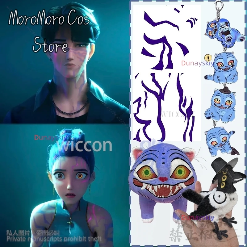 Jinu Rumi HUNTRIX Sajaboy película de Anime Kpop para Halloween regalos de navidad Cos demonio Cosplay para tatuajes Rujinu accesorios peludos Kawaii
