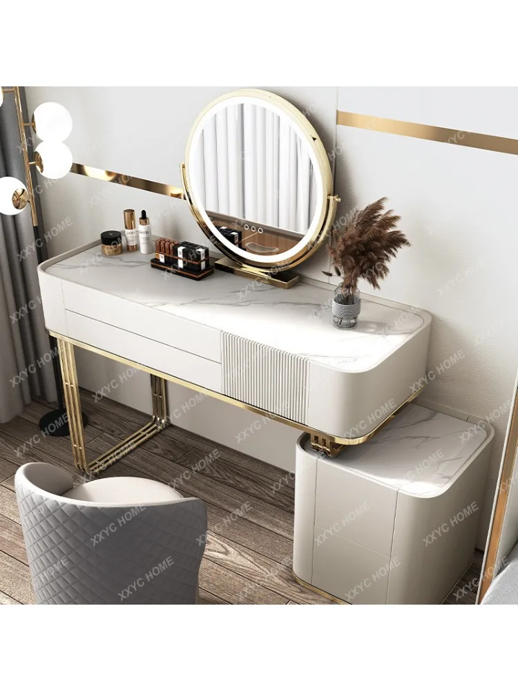 Dressing Table Bedside Table Storage Integrated Bedroom Dresser Large and Small Apartment Type Makeup Table