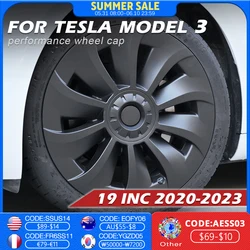 4PCS Car Performance Replacement Wheel Cap Rim cover Hubcap Full Cover Accessories for Tesla Model 3 19 Inch Hub Cap 2020-2023