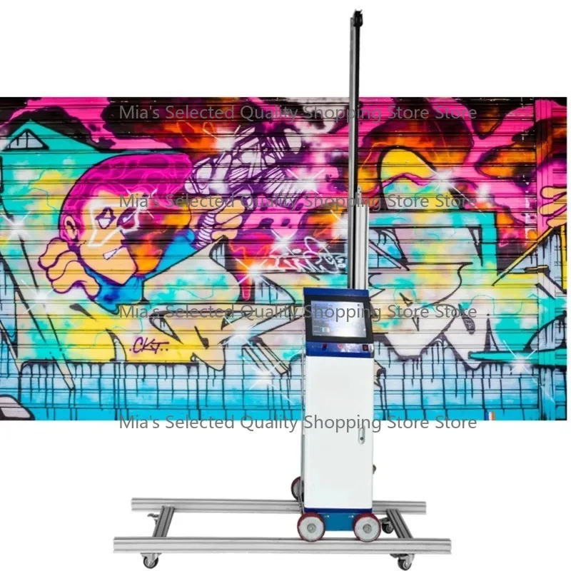

16㎡/hour 9600DPI wall printer machine 3D 5D automatic intelligent uv vertical wall printer price with wheels rails