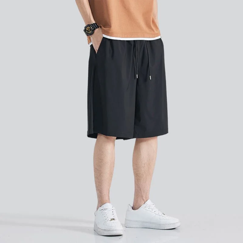 Elastic Waist Shorts Mens Summer Clothing Drawstring Quick Dry Shorts Men Short Trousers Running Fitness Sports Shorts