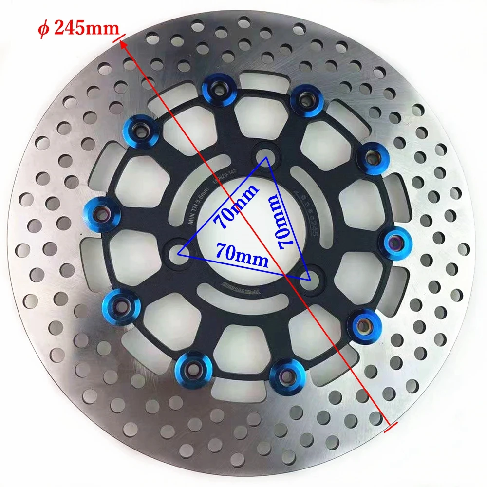 CNC 245mm 5 hole/3 hole Aluminum Alloy Floating Disc Motorcycle Brake Disc For Honda Yamaha Scooter Aerox BWS Cygnus-X Or More