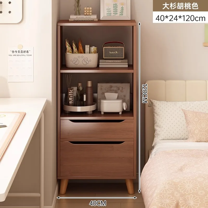 Bookcase Modern Simple Standing Cabinet Household Bookshelf Floor Shelf Living Room Locker Small Narrow Cabinet Dust Display