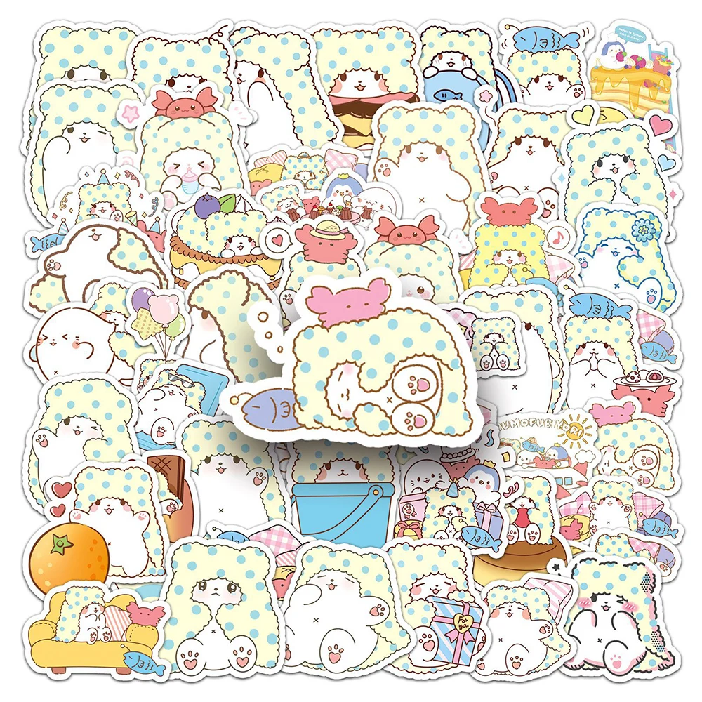 10/30/50pcs Kawaii Marumofubiyori Bear Graffiti Stickers Laptop Scrapbook Phone Suitcase Diary Cute Stationery Sticker Kids Toys