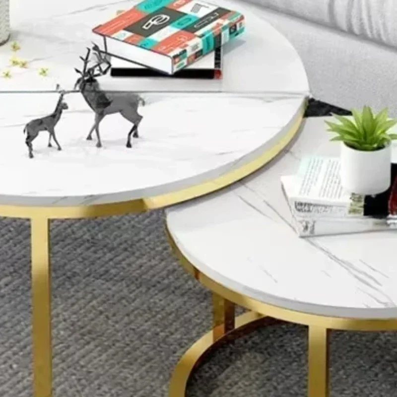 Modern Living Room Coffee Table, White Low Entryway Table, Aninhamento Design, varanda e quarto, mobiliário nórdico