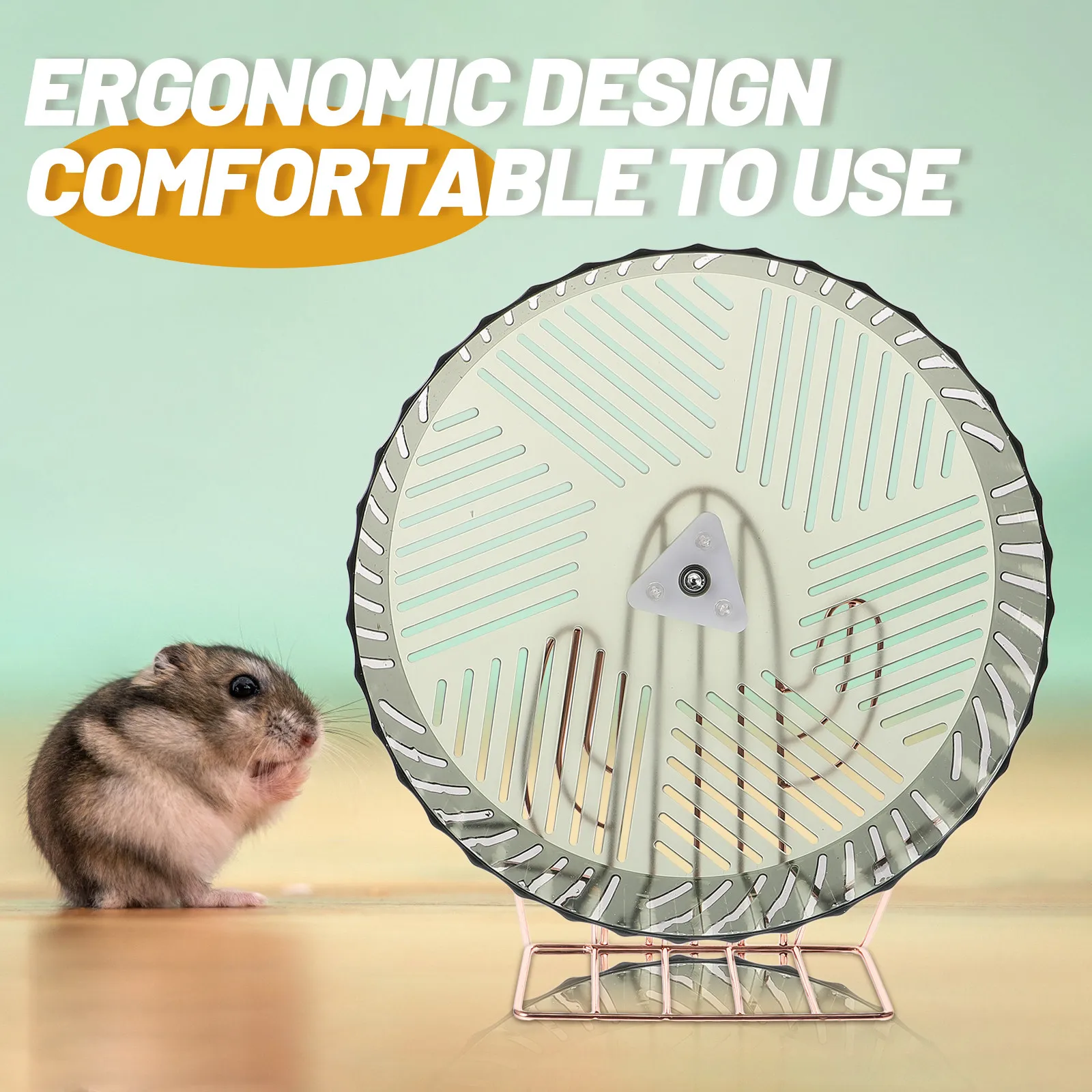 Compact Silent Hamster Wheel Stable Base Design for Hedgehog Chinchilla Rat Small Pets Boredom Relief Healthy Growth Support