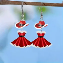 Sexy outfit acrylic earrings for Christmas party, 2024 fashionable niche design jewelry Ear Studs